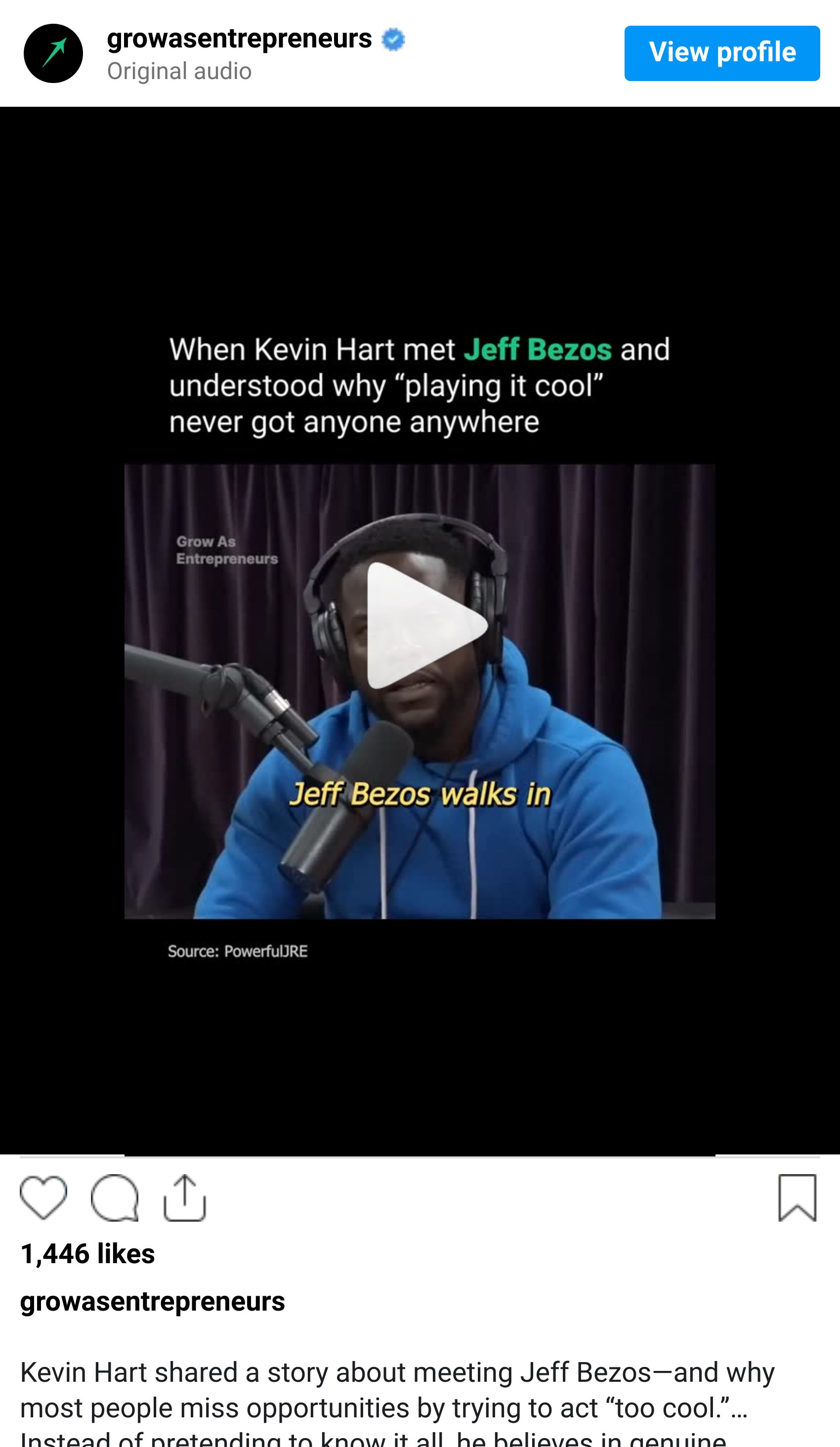Instagram reel screenshot